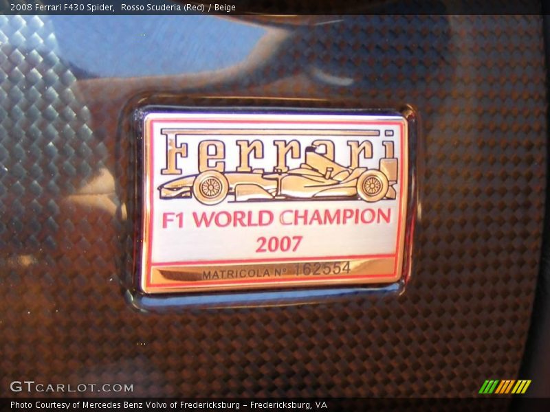 Rosso Scuderia (Red) / Beige 2008 Ferrari F430 Spider