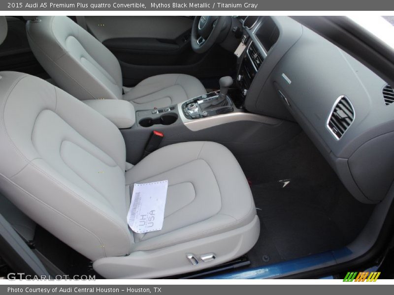Mythos Black Metallic / Titanium Gray 2015 Audi A5 Premium Plus quattro Convertible