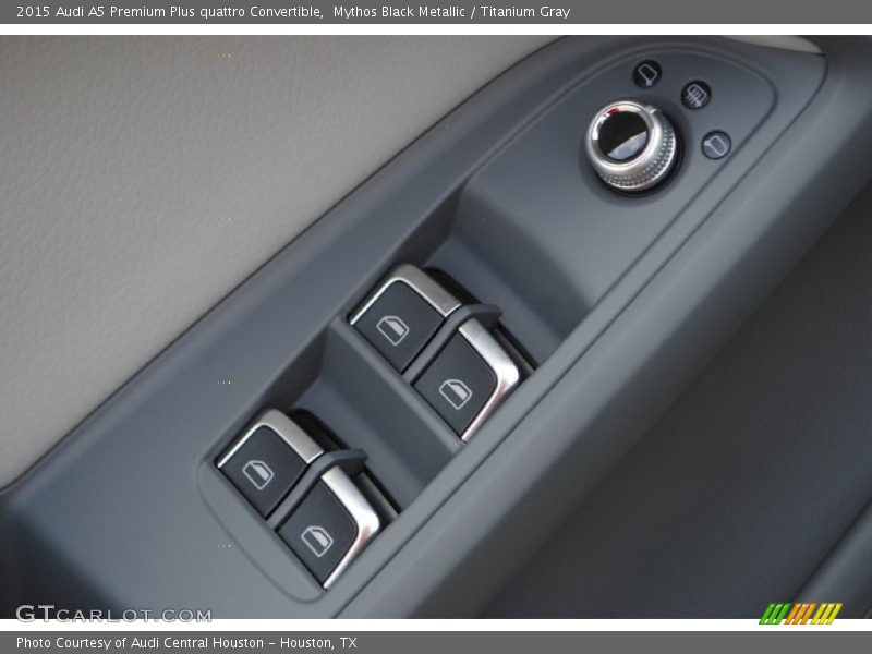 Mythos Black Metallic / Titanium Gray 2015 Audi A5 Premium Plus quattro Convertible