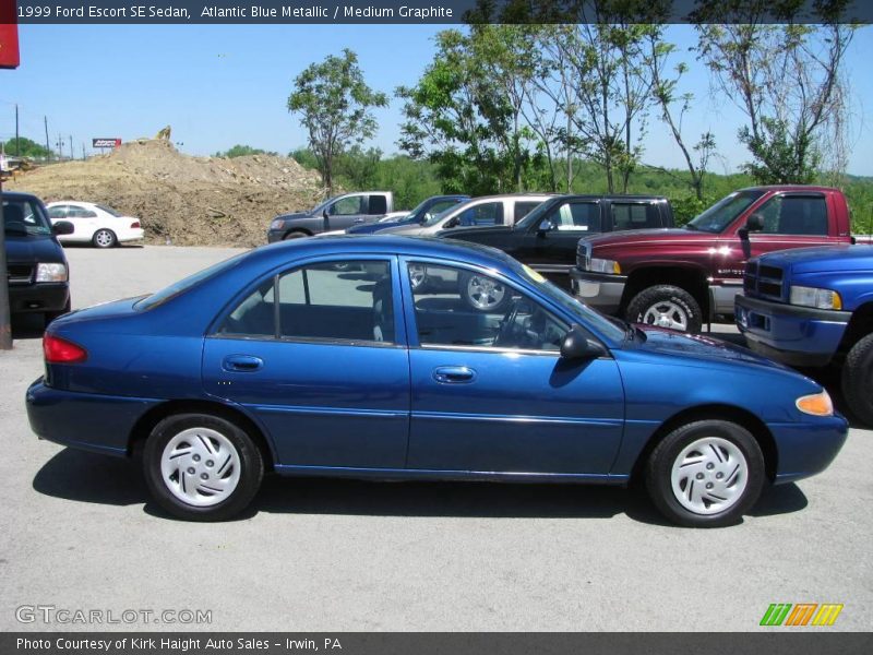 Atlantic Blue Metallic / Medium Graphite 1999 Ford Escort SE Sedan