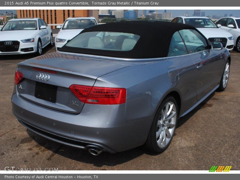 Tornado Gray Metallic / Titanium Gray 2015 Audi A5 Premium Plus quattro Convertible