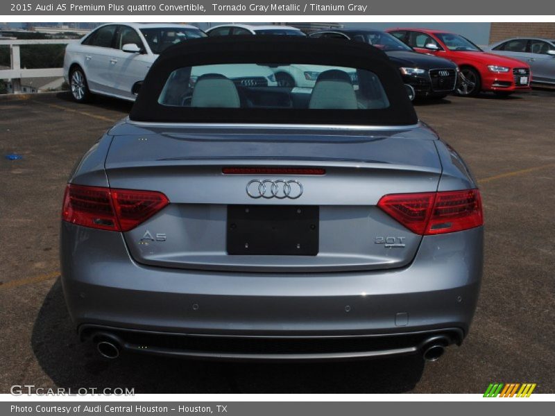 Tornado Gray Metallic / Titanium Gray 2015 Audi A5 Premium Plus quattro Convertible