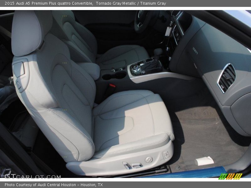 Tornado Gray Metallic / Titanium Gray 2015 Audi A5 Premium Plus quattro Convertible