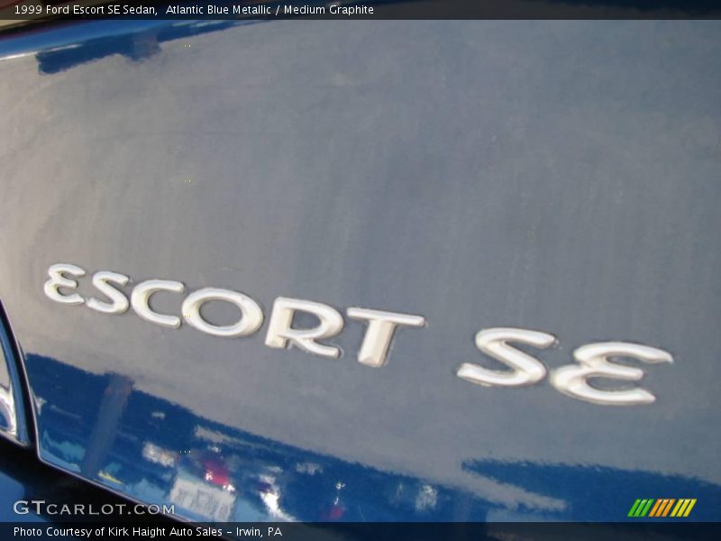 Atlantic Blue Metallic / Medium Graphite 1999 Ford Escort SE Sedan