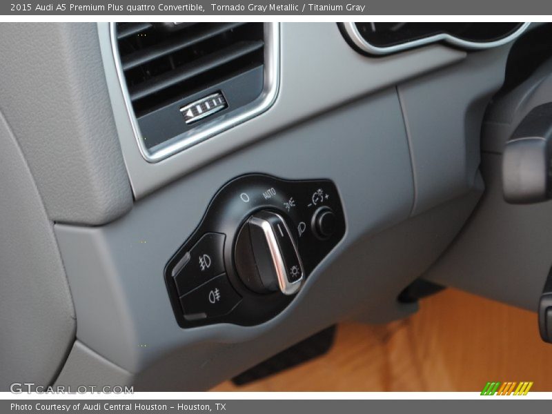 Tornado Gray Metallic / Titanium Gray 2015 Audi A5 Premium Plus quattro Convertible