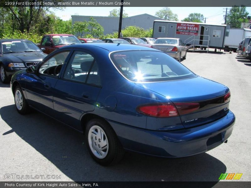 Atlantic Blue Metallic / Medium Graphite 1999 Ford Escort SE Sedan