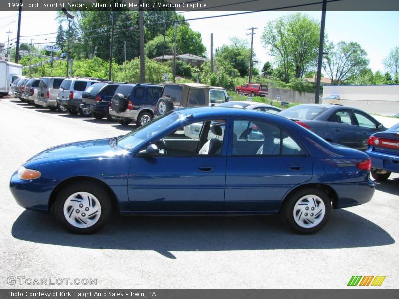 Atlantic Blue Metallic / Medium Graphite 1999 Ford Escort SE Sedan