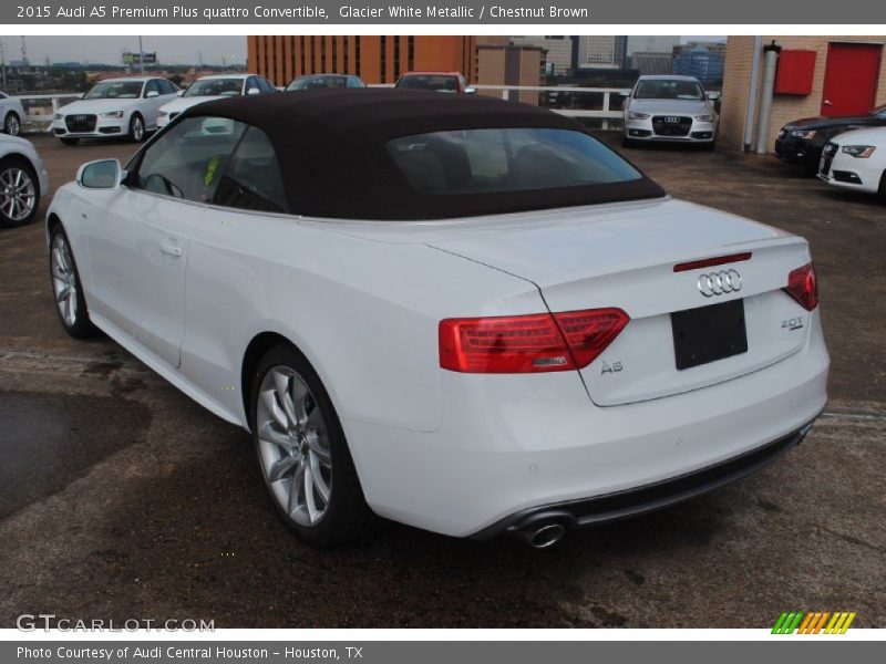 Glacier White Metallic / Chestnut Brown 2015 Audi A5 Premium Plus quattro Convertible