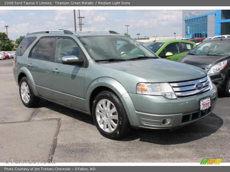 Titanium Green Metallic / Medium Light Stone 2008 Ford Taurus X Limited