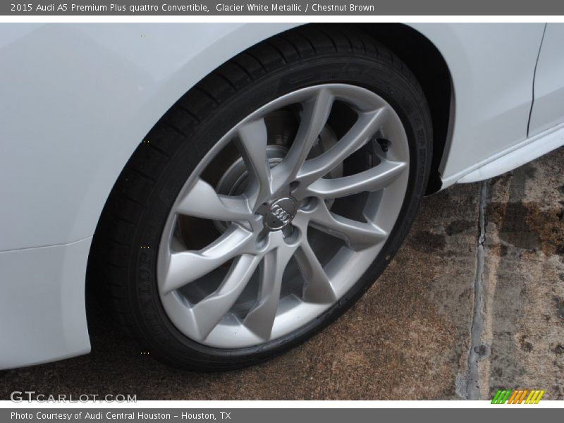 Glacier White Metallic / Chestnut Brown 2015 Audi A5 Premium Plus quattro Convertible