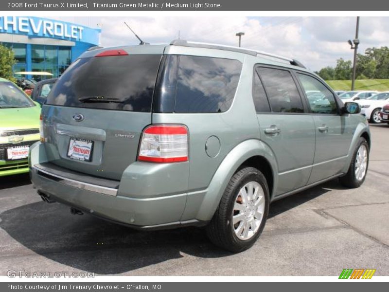 Titanium Green Metallic / Medium Light Stone 2008 Ford Taurus X Limited
