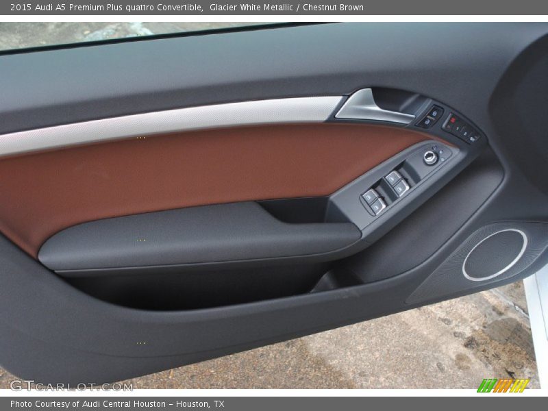 Glacier White Metallic / Chestnut Brown 2015 Audi A5 Premium Plus quattro Convertible
