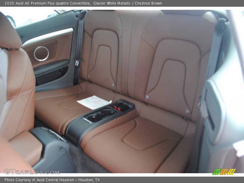 Glacier White Metallic / Chestnut Brown 2015 Audi A5 Premium Plus quattro Convertible