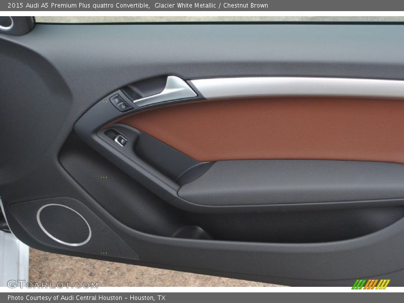 Glacier White Metallic / Chestnut Brown 2015 Audi A5 Premium Plus quattro Convertible