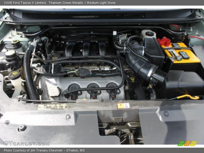 Titanium Green Metallic / Medium Light Stone 2008 Ford Taurus X Limited