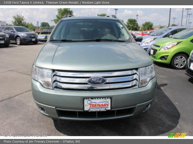 Titanium Green Metallic / Medium Light Stone 2008 Ford Taurus X Limited