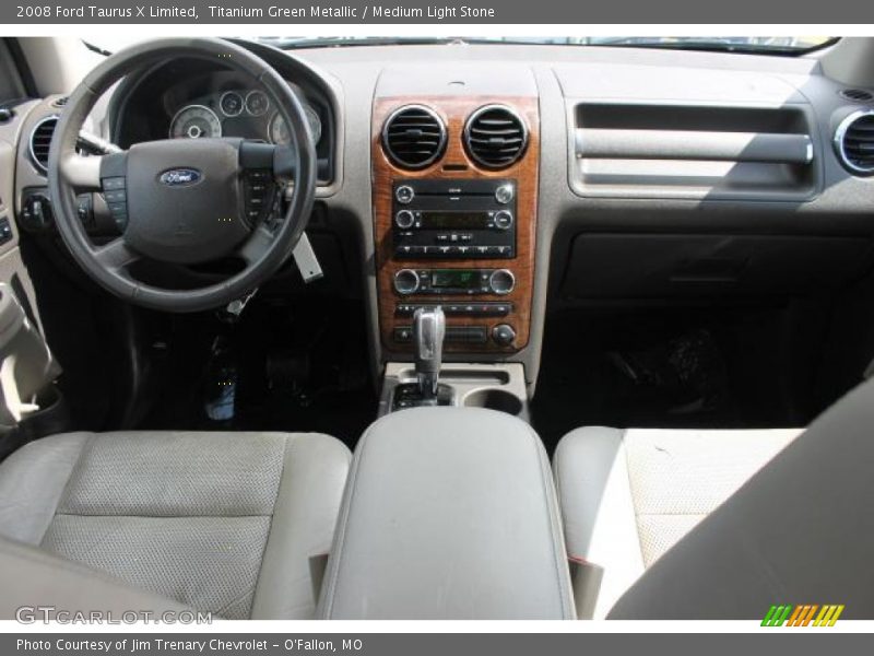 Titanium Green Metallic / Medium Light Stone 2008 Ford Taurus X Limited