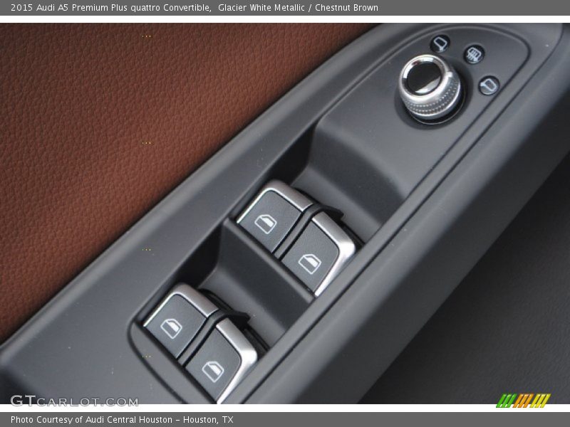 Glacier White Metallic / Chestnut Brown 2015 Audi A5 Premium Plus quattro Convertible