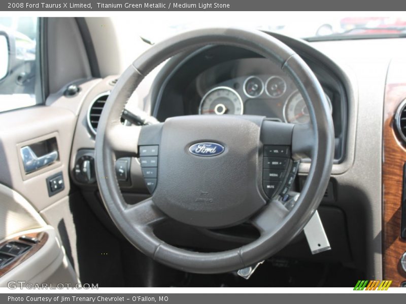 Titanium Green Metallic / Medium Light Stone 2008 Ford Taurus X Limited