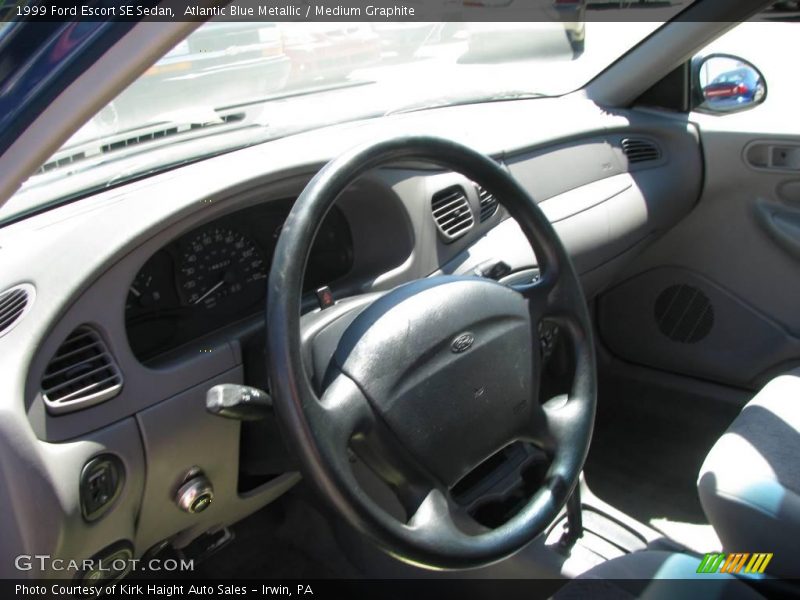 Atlantic Blue Metallic / Medium Graphite 1999 Ford Escort SE Sedan