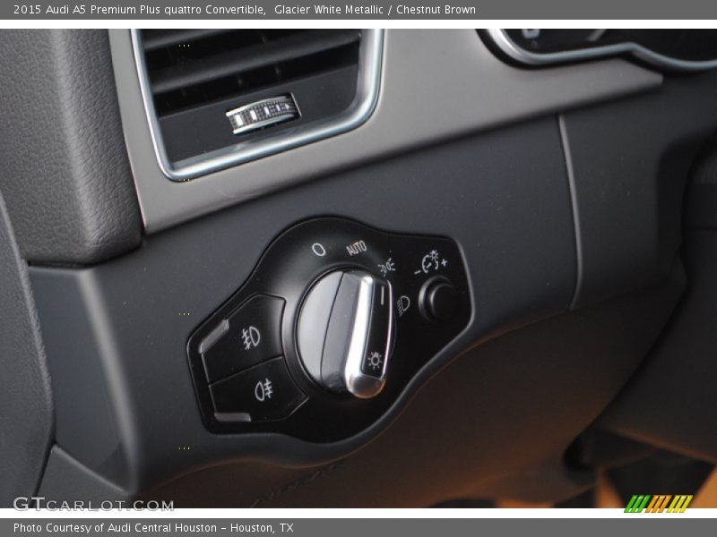 Glacier White Metallic / Chestnut Brown 2015 Audi A5 Premium Plus quattro Convertible