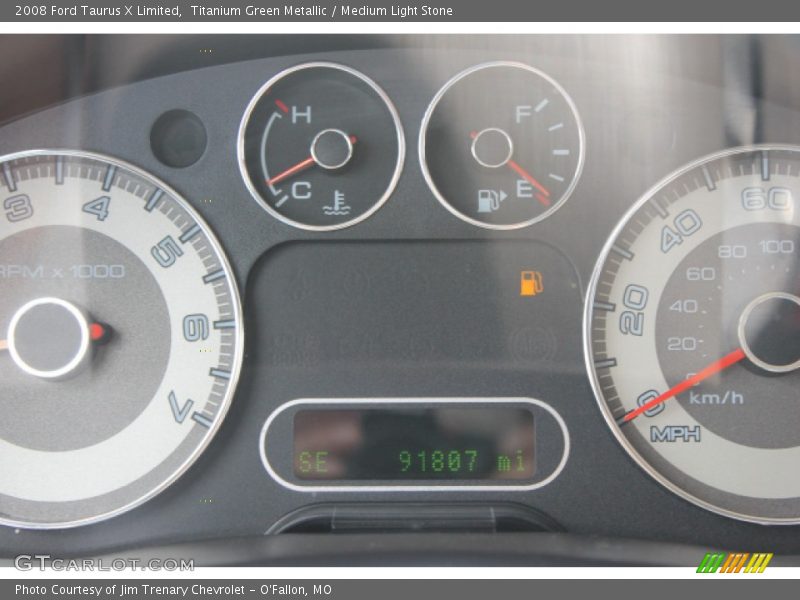 Titanium Green Metallic / Medium Light Stone 2008 Ford Taurus X Limited