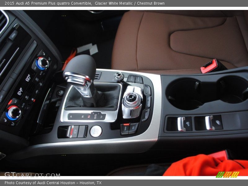 Glacier White Metallic / Chestnut Brown 2015 Audi A5 Premium Plus quattro Convertible
