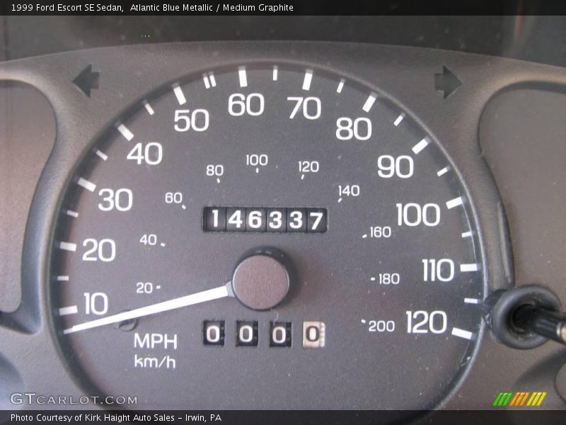 Atlantic Blue Metallic / Medium Graphite 1999 Ford Escort SE Sedan