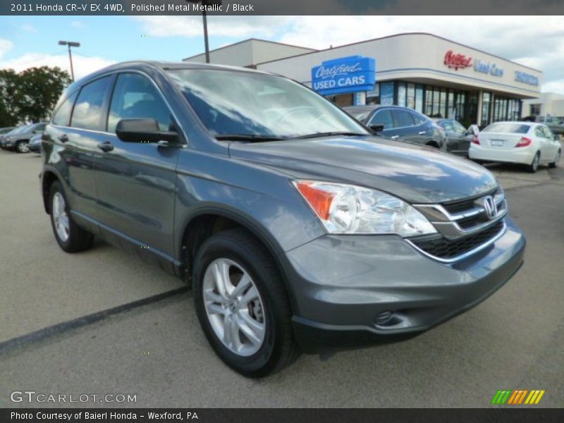 Polished Metal Metallic / Black 2011 Honda CR-V EX 4WD