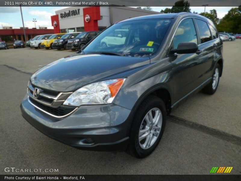 Polished Metal Metallic / Black 2011 Honda CR-V EX 4WD