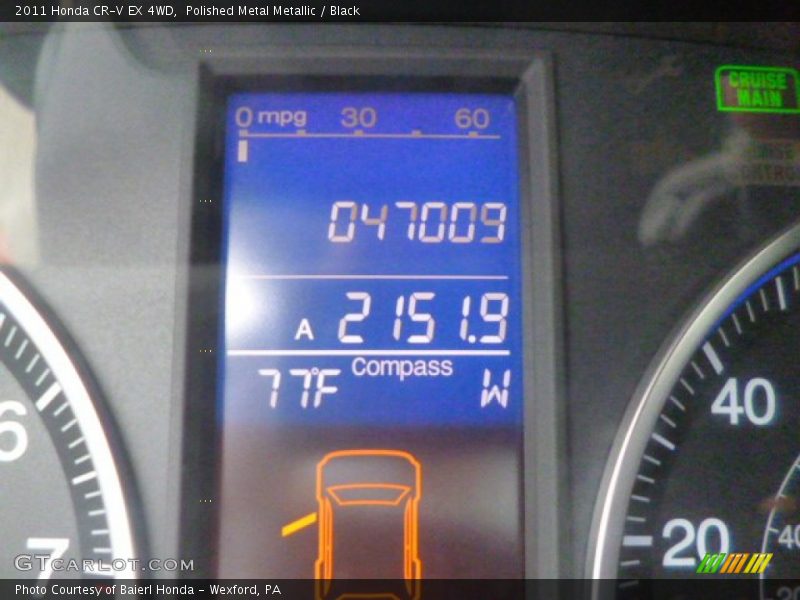 Polished Metal Metallic / Black 2011 Honda CR-V EX 4WD