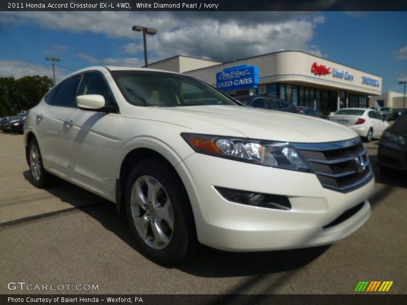 White Diamond Pearl / Ivory 2011 Honda Accord Crosstour EX-L 4WD