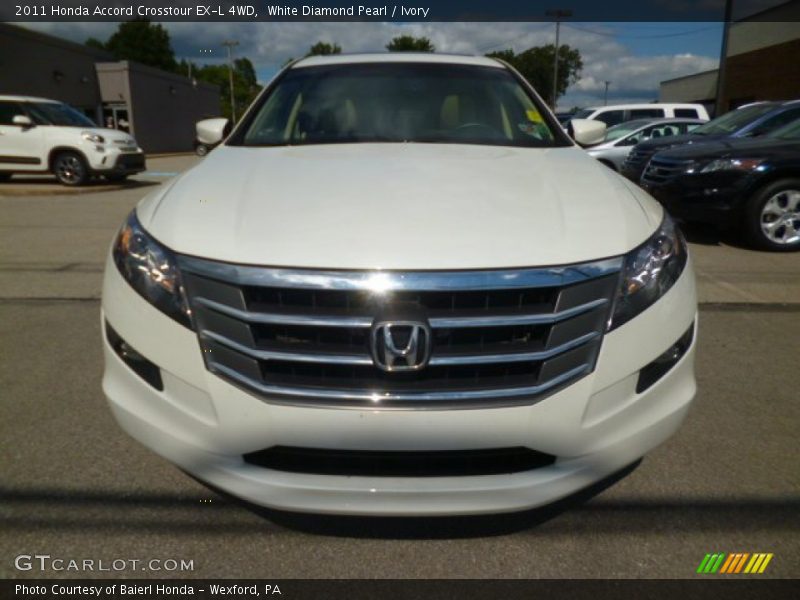 White Diamond Pearl / Ivory 2011 Honda Accord Crosstour EX-L 4WD