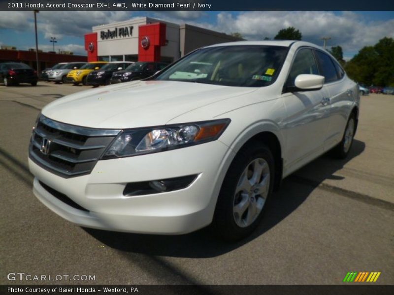 White Diamond Pearl / Ivory 2011 Honda Accord Crosstour EX-L 4WD