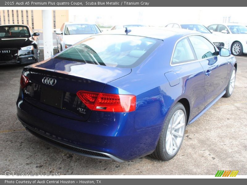 Scuba Blue Metallic / Titanium Gray 2015 Audi A5 Premium Plus quattro Coupe