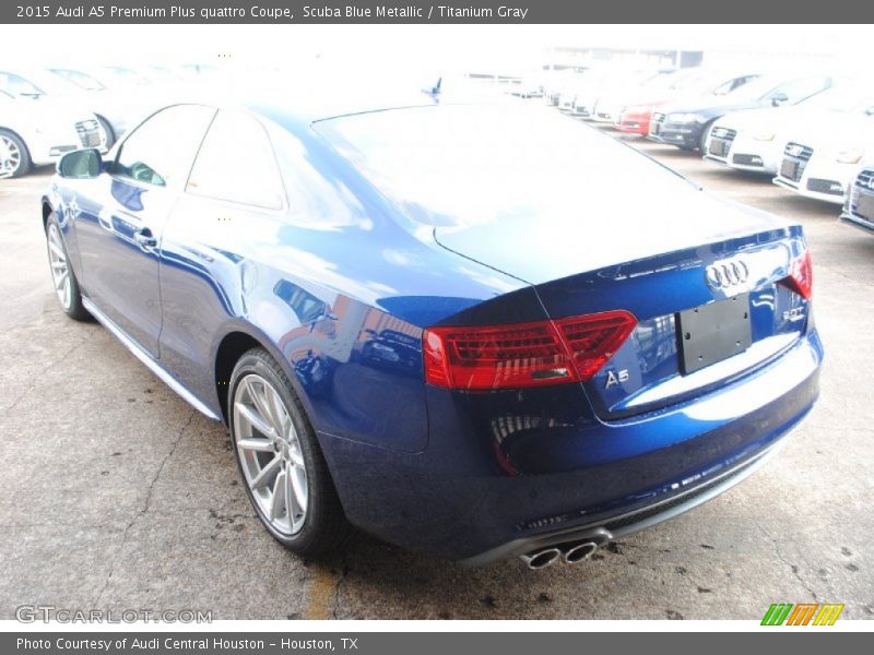 Scuba Blue Metallic / Titanium Gray 2015 Audi A5 Premium Plus quattro Coupe