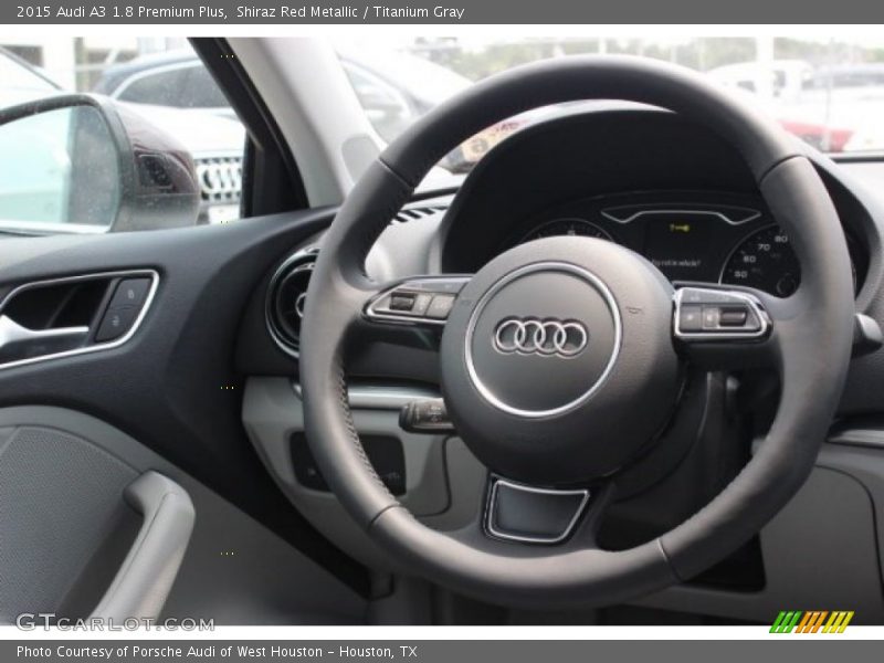 Shiraz Red Metallic / Titanium Gray 2015 Audi A3 1.8 Premium Plus