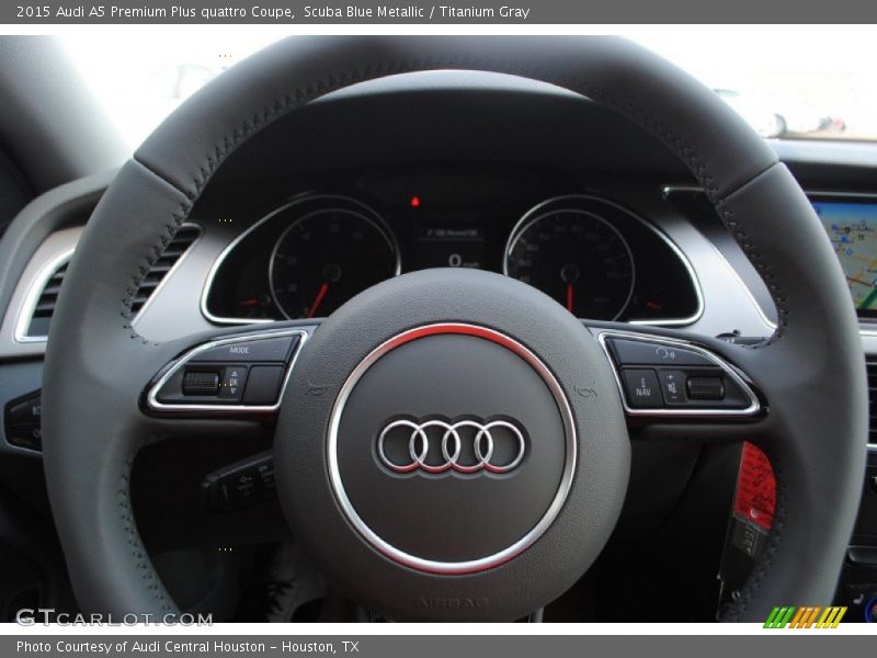 Scuba Blue Metallic / Titanium Gray 2015 Audi A5 Premium Plus quattro Coupe