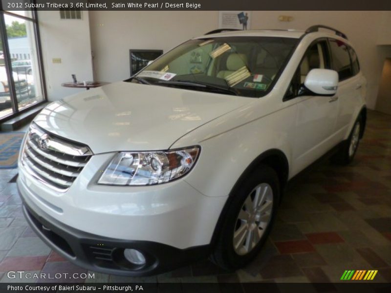 Satin White Pearl / Desert Beige 2012 Subaru Tribeca 3.6R Limited