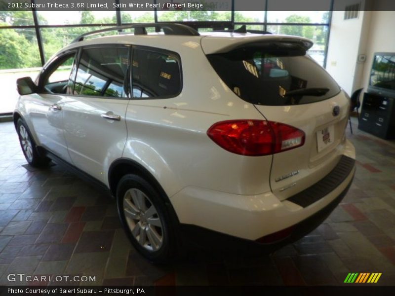 Satin White Pearl / Desert Beige 2012 Subaru Tribeca 3.6R Limited
