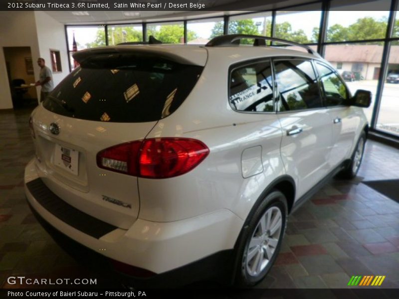 Satin White Pearl / Desert Beige 2012 Subaru Tribeca 3.6R Limited