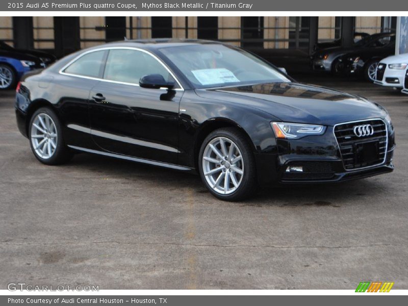 Mythos Black Metallic / Titanium Gray 2015 Audi A5 Premium Plus quattro Coupe