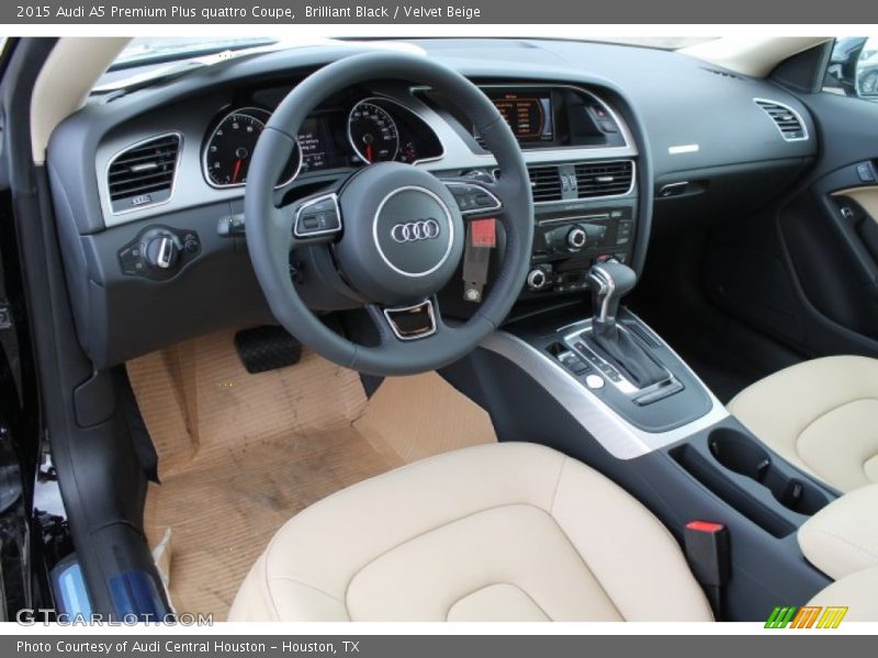 Brilliant Black / Velvet Beige 2015 Audi A5 Premium Plus quattro Coupe