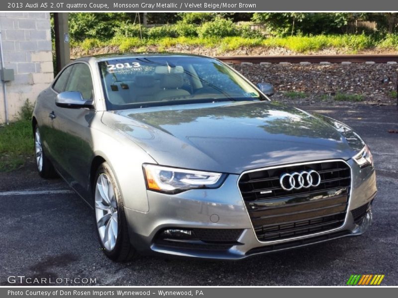 Monsoon Gray Metallic / Velvet Beige/Moor Brown 2013 Audi A5 2.0T quattro Coupe