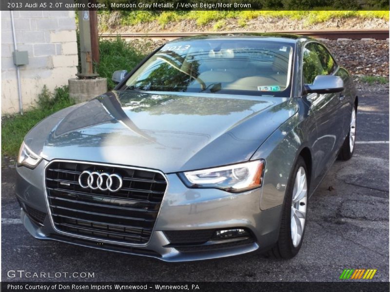 Monsoon Gray Metallic / Velvet Beige/Moor Brown 2013 Audi A5 2.0T quattro Coupe