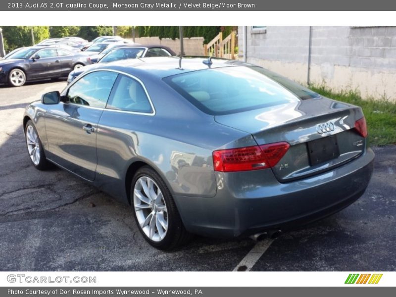 Monsoon Gray Metallic / Velvet Beige/Moor Brown 2013 Audi A5 2.0T quattro Coupe