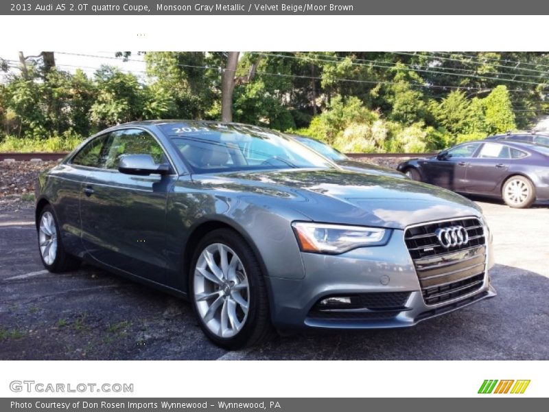Monsoon Gray Metallic / Velvet Beige/Moor Brown 2013 Audi A5 2.0T quattro Coupe