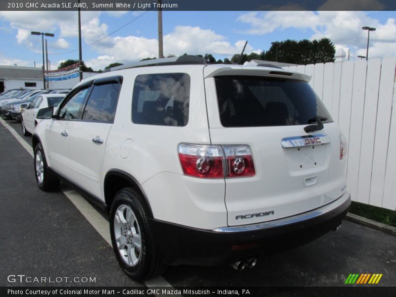 Summit White / Light Titanium 2010 GMC Acadia SLE AWD