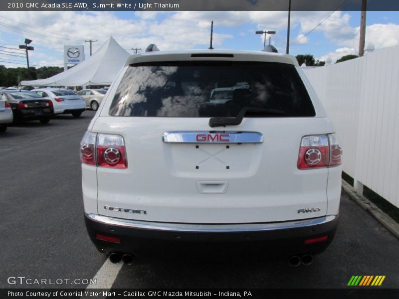 Summit White / Light Titanium 2010 GMC Acadia SLE AWD