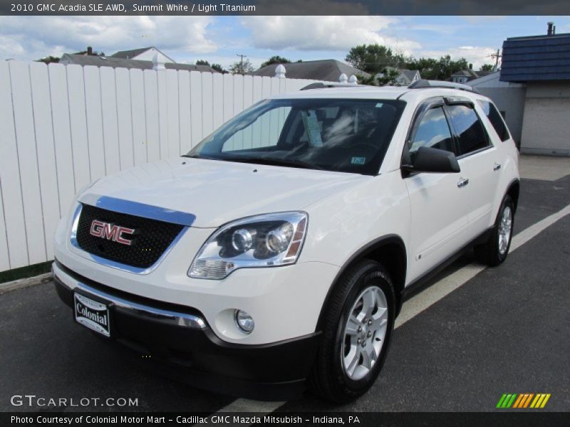 Summit White / Light Titanium 2010 GMC Acadia SLE AWD